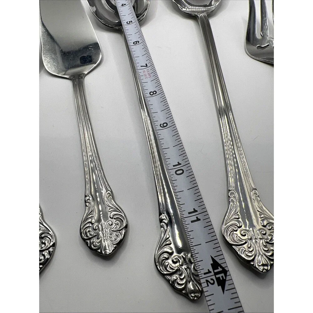 5 Pc Serving Set Reed Barton Select Serving Stainless Korea Cutlery Flatware